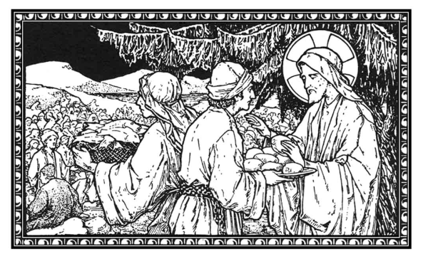 Tomó Jesús los panes, y los repartió entre los que estaban sentados.