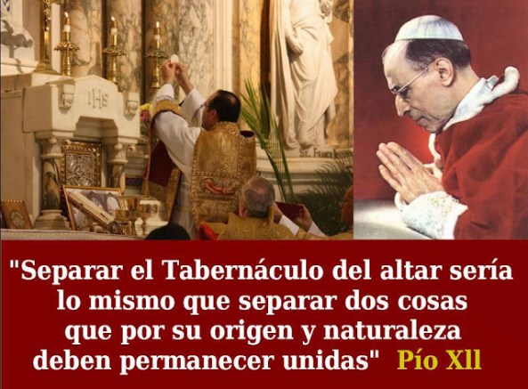 Cita sobre el tabernaculo de Pio XII
