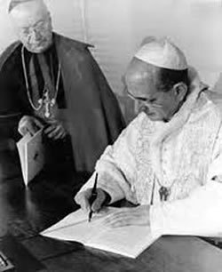 El Card. Gut con el Papa Pablo VI