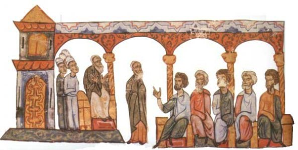 Patriarca Focio (con la mano alzada durante su juicio)